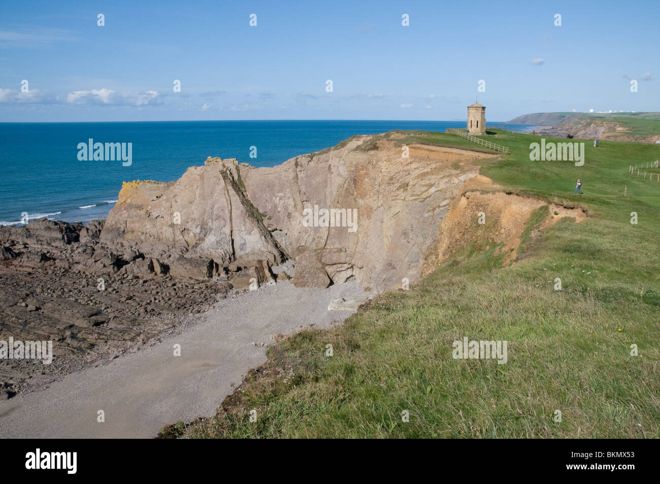 Compass Point vicino a Bude sulla costa atlantica del nord della Cornovaglia Foto Stock