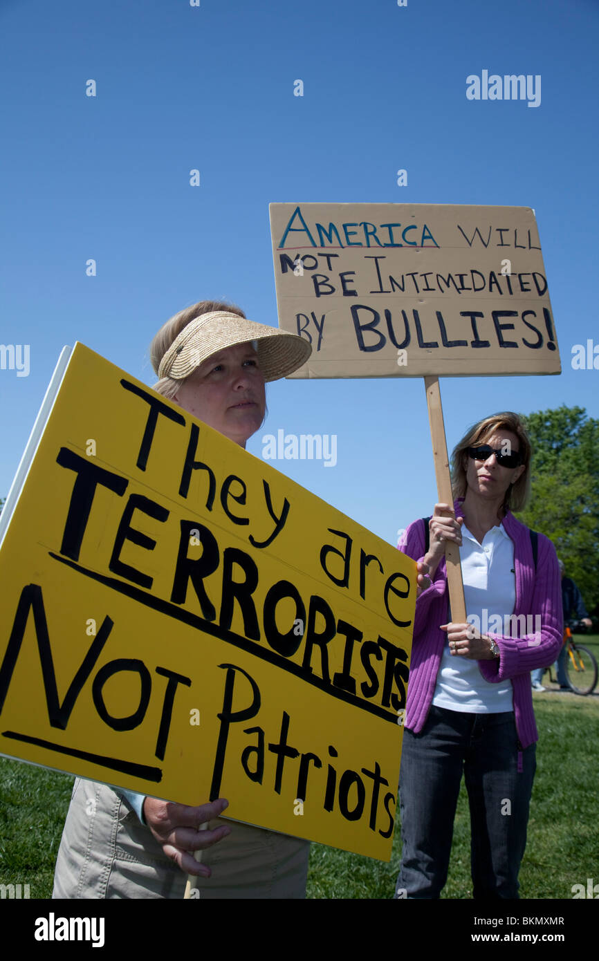 Il controllo dell'arma avvocati Picket Pro-Gun Rally Foto Stock