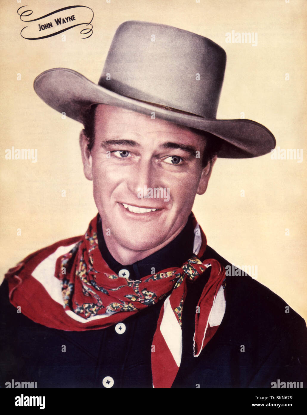 JOHN WAYNE RITRATTO Foto Stock