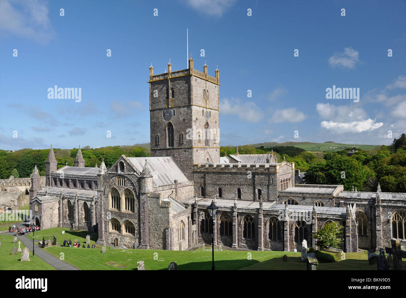 St David's Cathedral, Pembrokeshire, Wales, Regno Unito Foto Stock