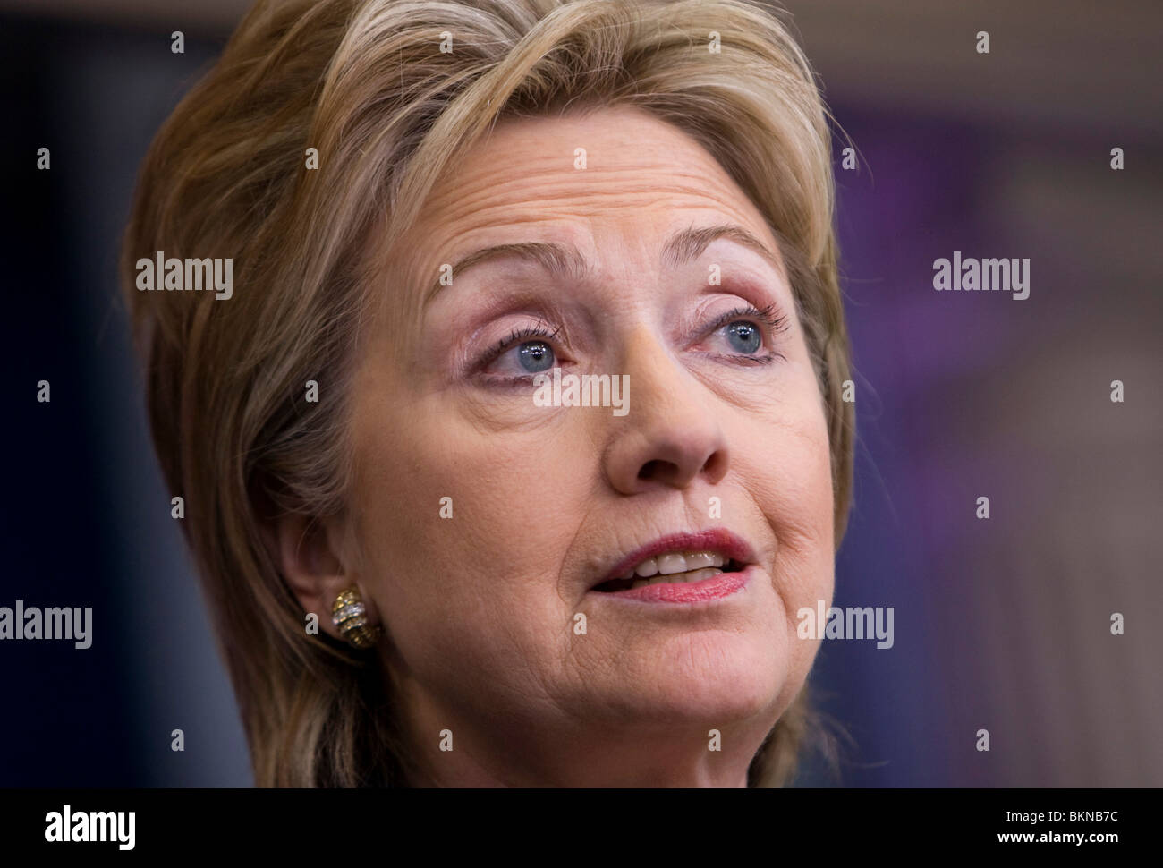 Il segretario di Stato Hillary Clinton. Foto Stock