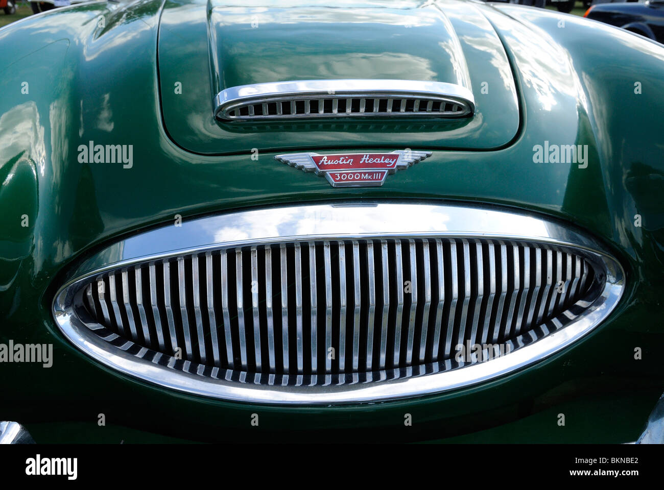 Austin Healey 3000 Mk III Auto sportiva 1959-1967, griglia frontale di dettaglio Foto Stock