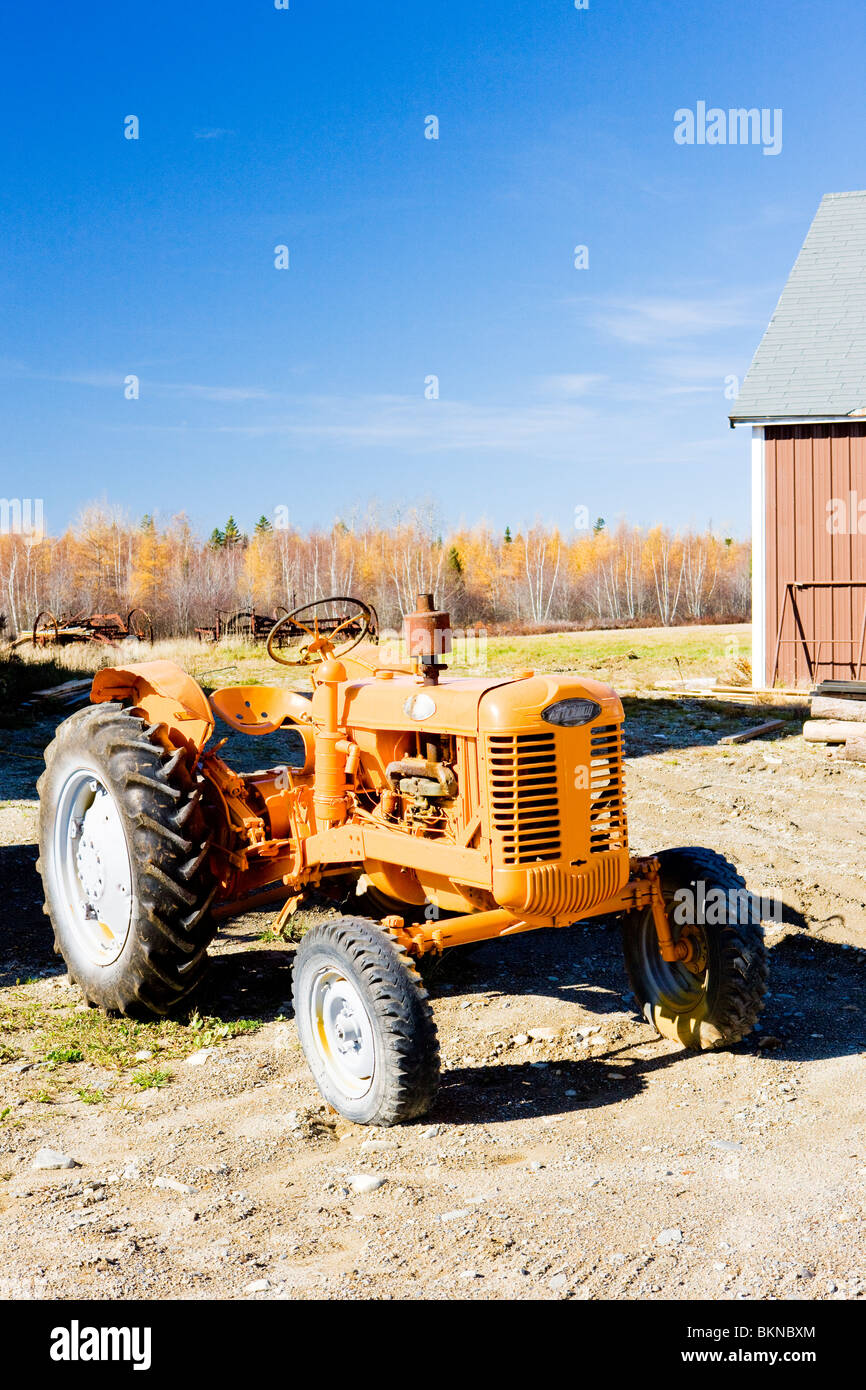 Il trattore vicino a Alexander, Maine, Stati Uniti d'America Foto Stock