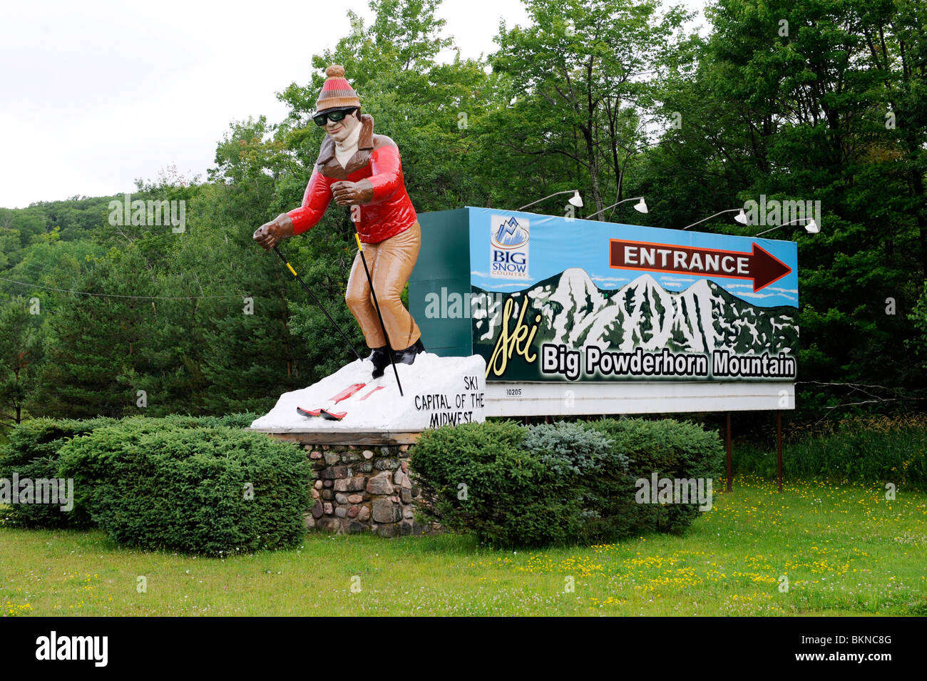 Powderhorn Big Mountain Ski Area del Resort Penisola Superiore Michigan Foto Stock