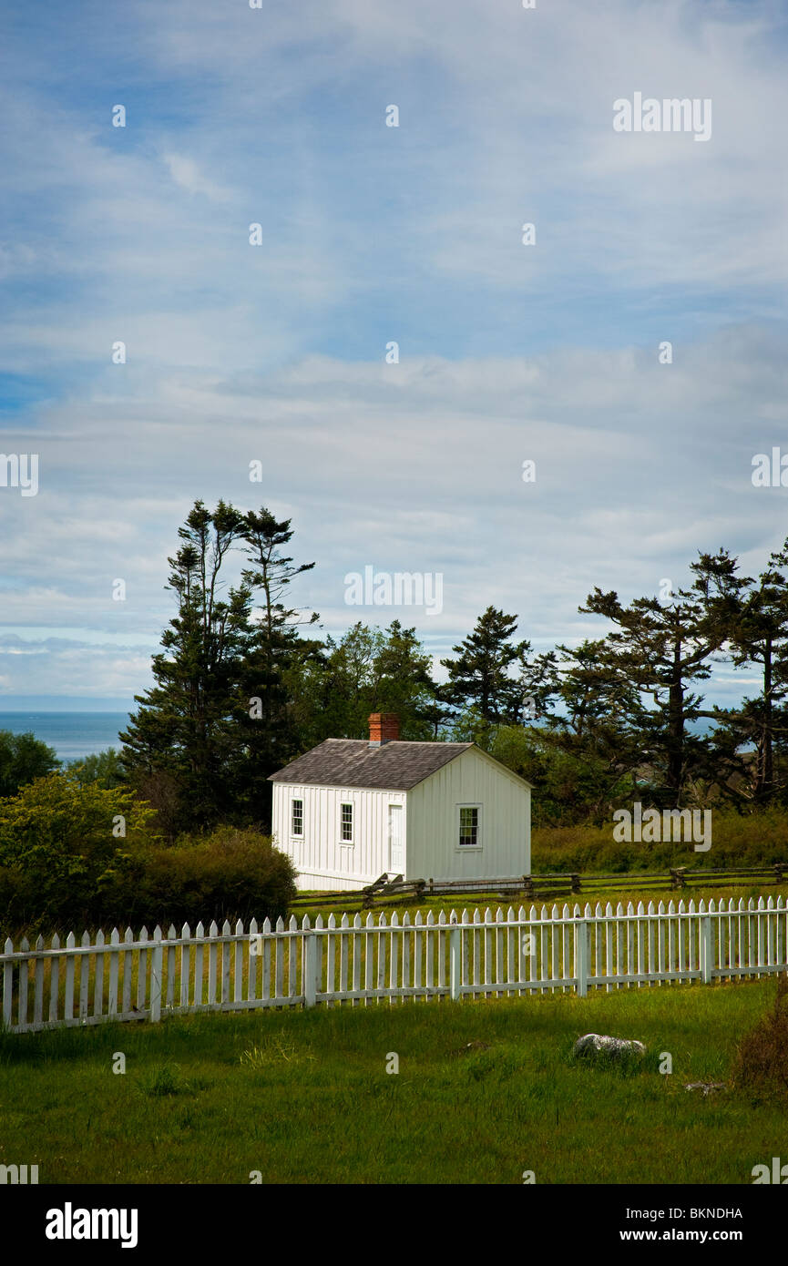 American Camp ufficiali quarti situato su San Juan isola nel National Historic Park nello Stato di Washington. Sito di "Suino la guerra". Foto Stock