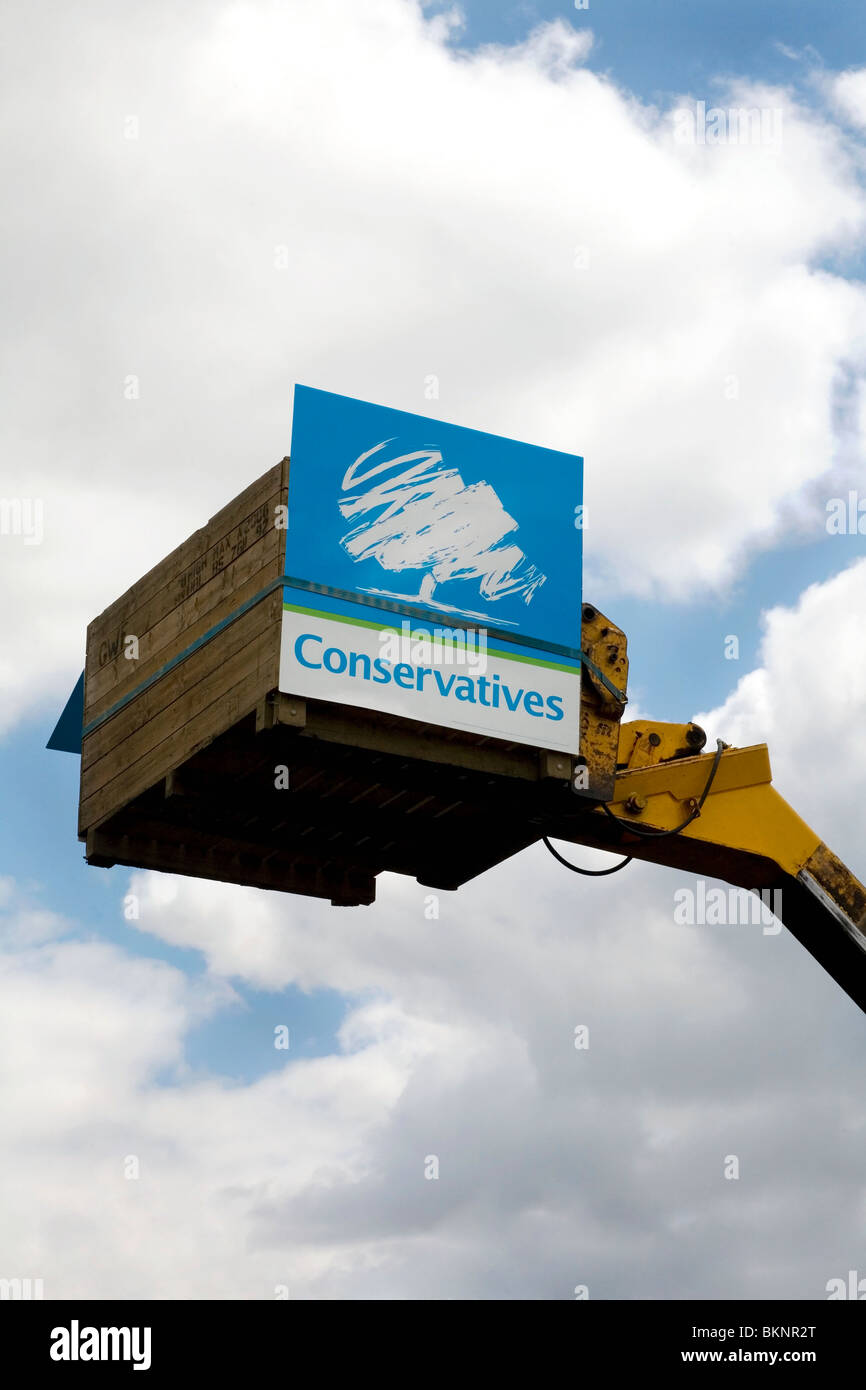 I conservatori poster nella campagna dell'Essex durante il 2010 campagna elettorale Foto Stock