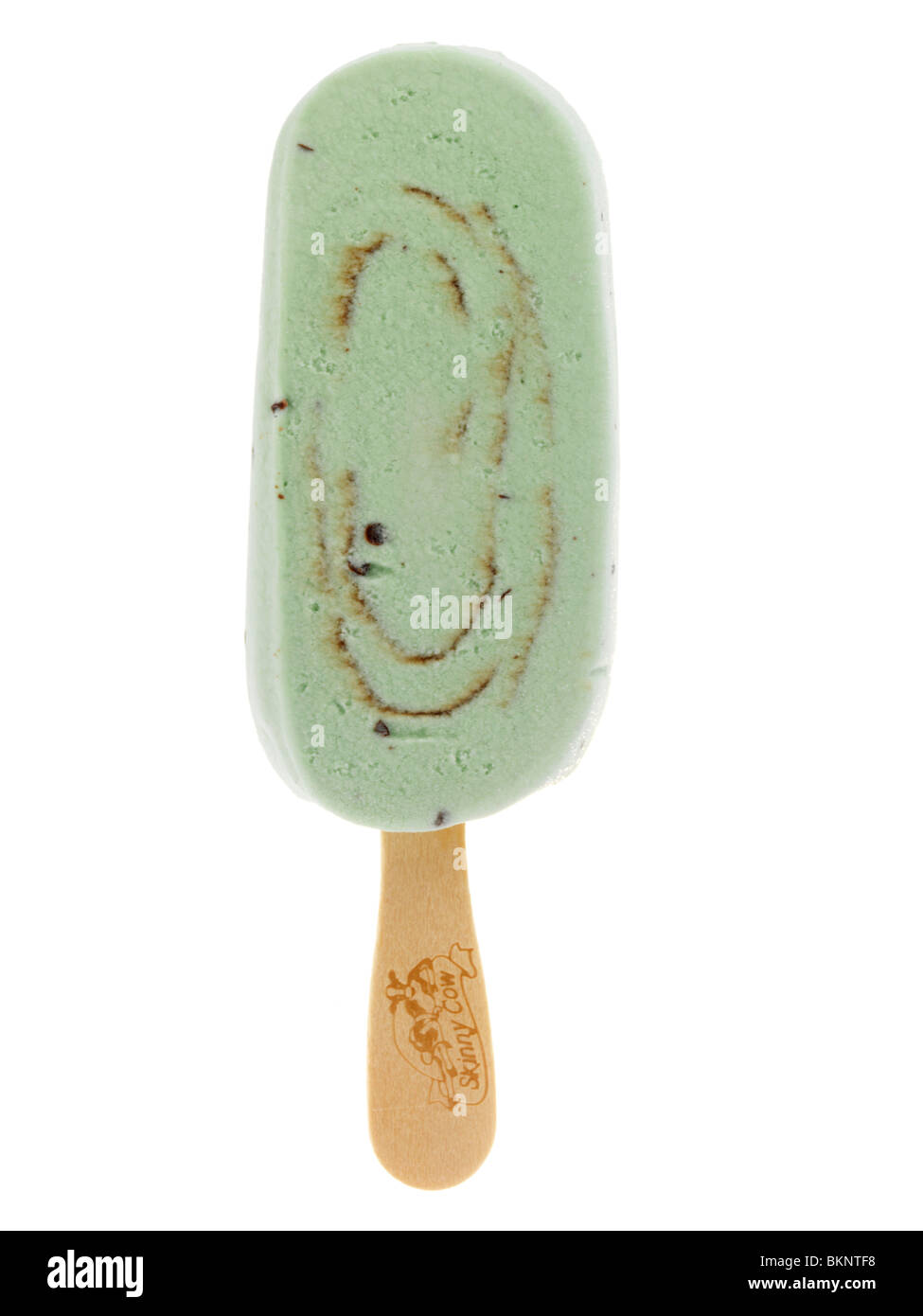 Mint il doppio di gelato al cioccolato Foto Stock