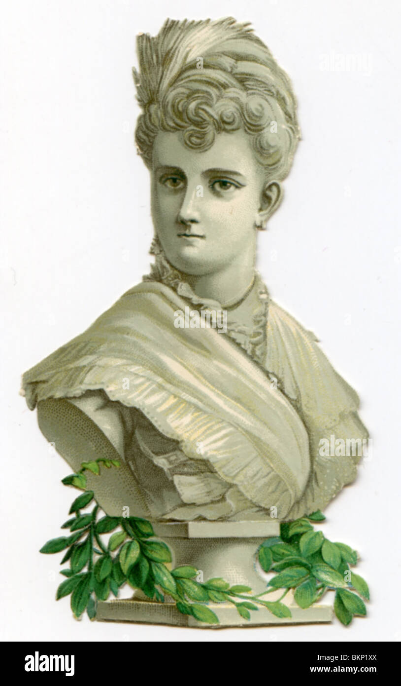 Ritratto di una donna in costume decorativi Foto Stock