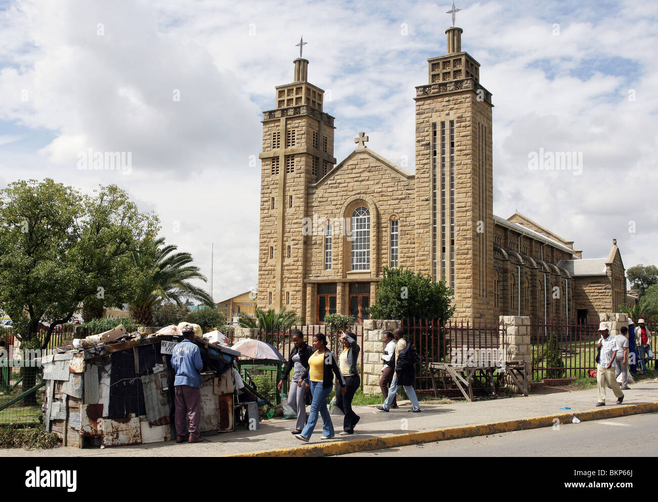 Cattedrale cattolica romana in Maseru, capitale del Lesotho Foto Stock