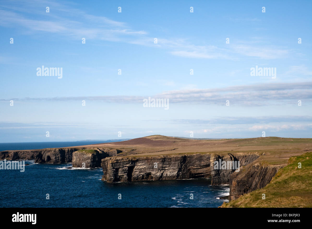 Scogliere sulla costa atlantica, County Clare Irlanda Foto Stock