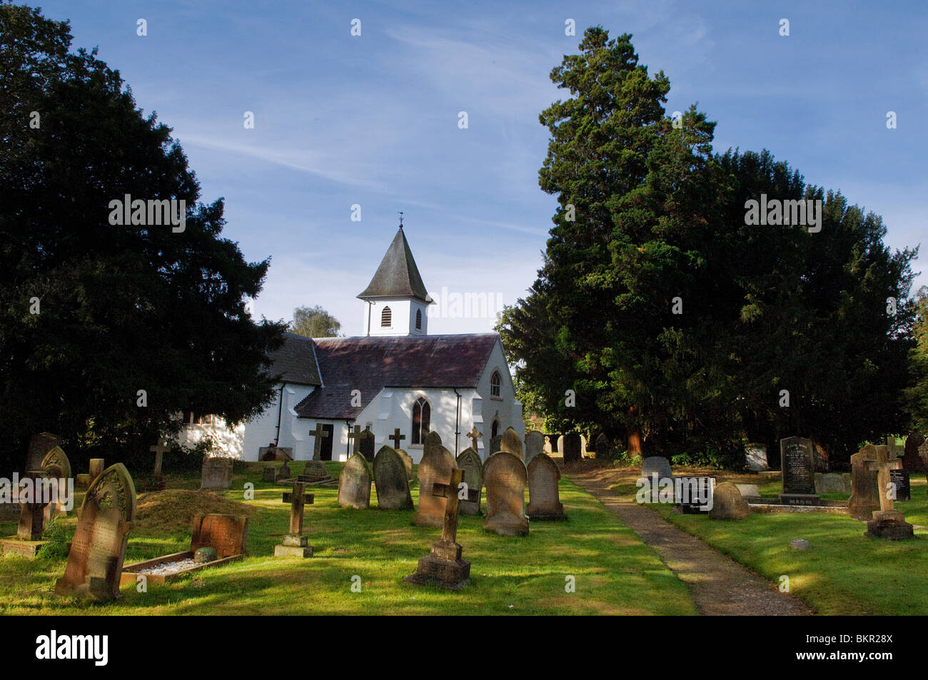 Il Galles, Wrexham. Santa Maria la Chiesa Parrocchiale, Whitewell - una chiesa di Inghilterra chiesa in Galles. Foto Stock