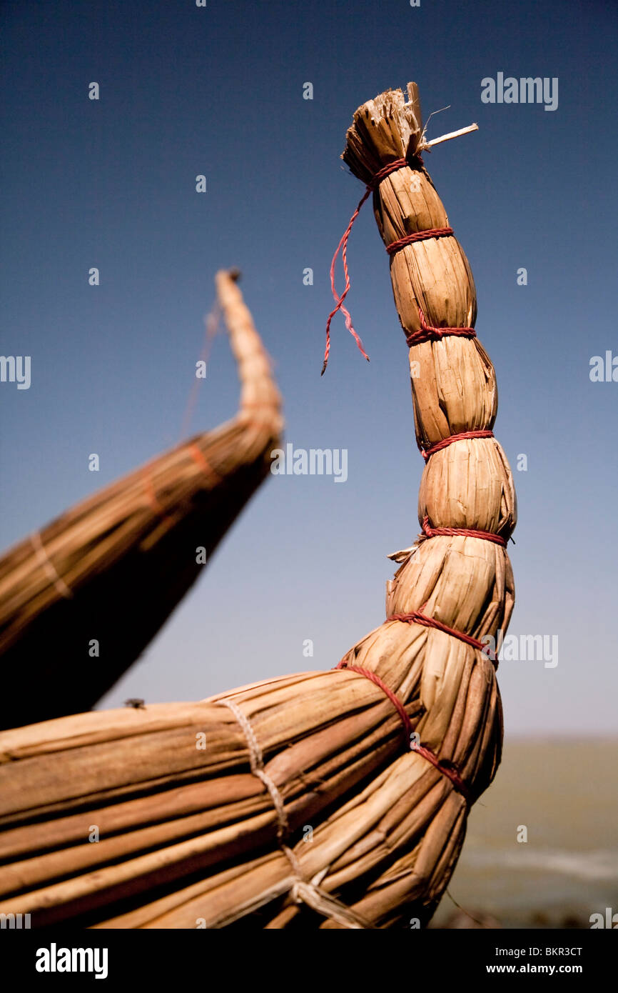 In Etiopia, il lago Tana. Tankwas tradizionale (reed barche) sulle rive del lago Tana. Foto Stock