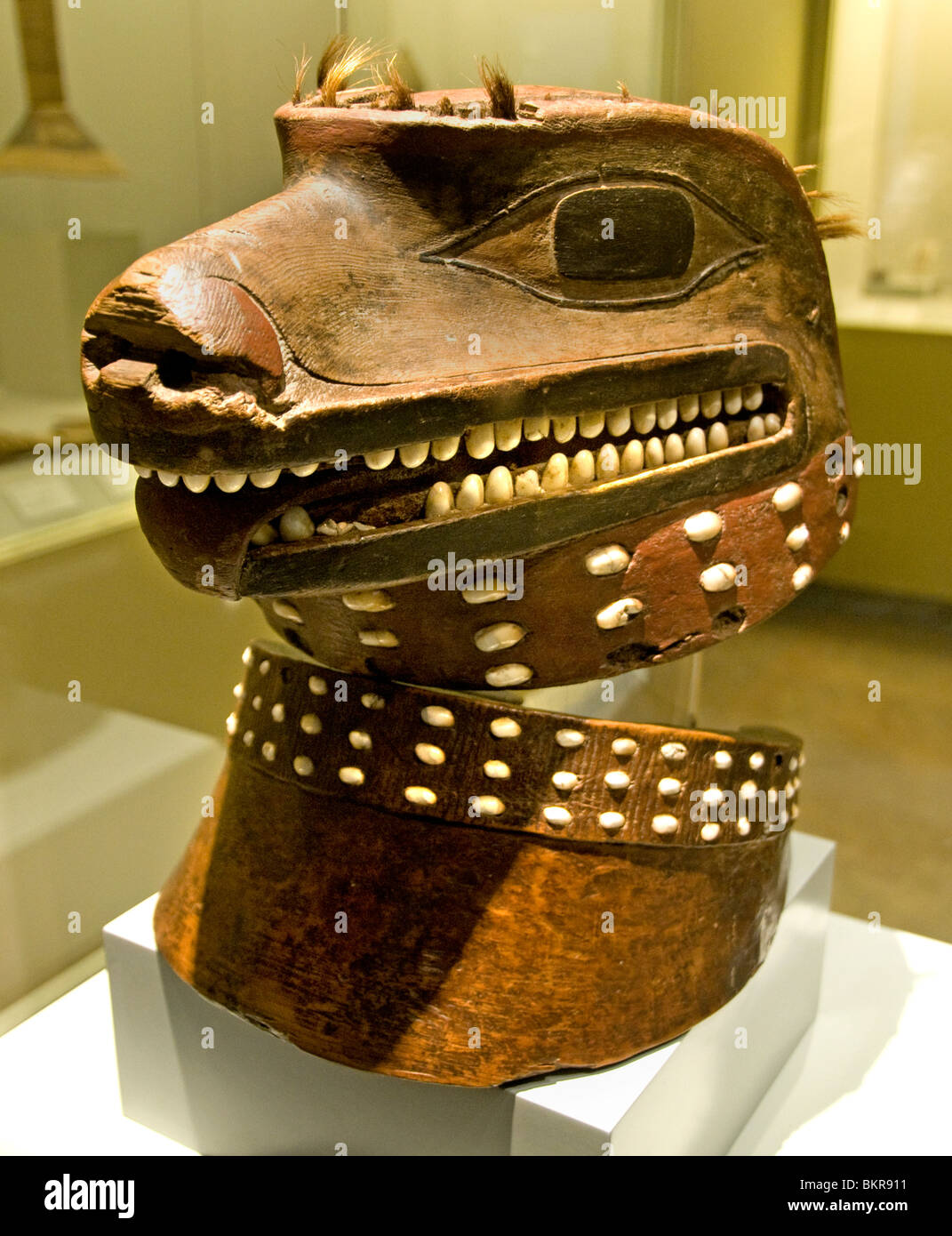 Maschera Tlingit Indiani 18th secolo Indian Nord America Foto Stock