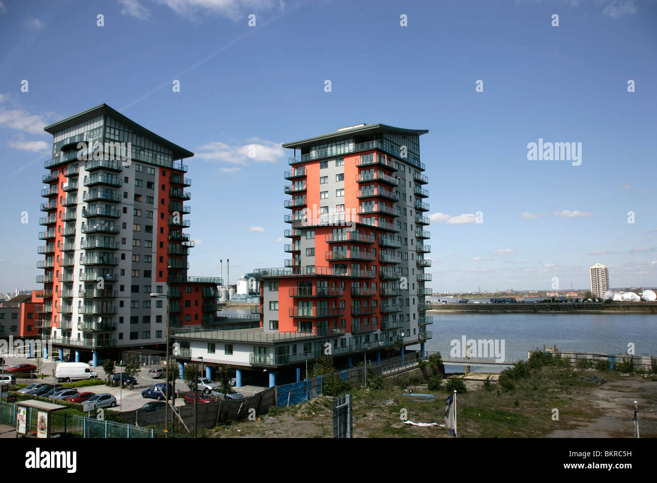 Proprietà fronte mare a Woolwich, London, Regno Unito Foto Stock