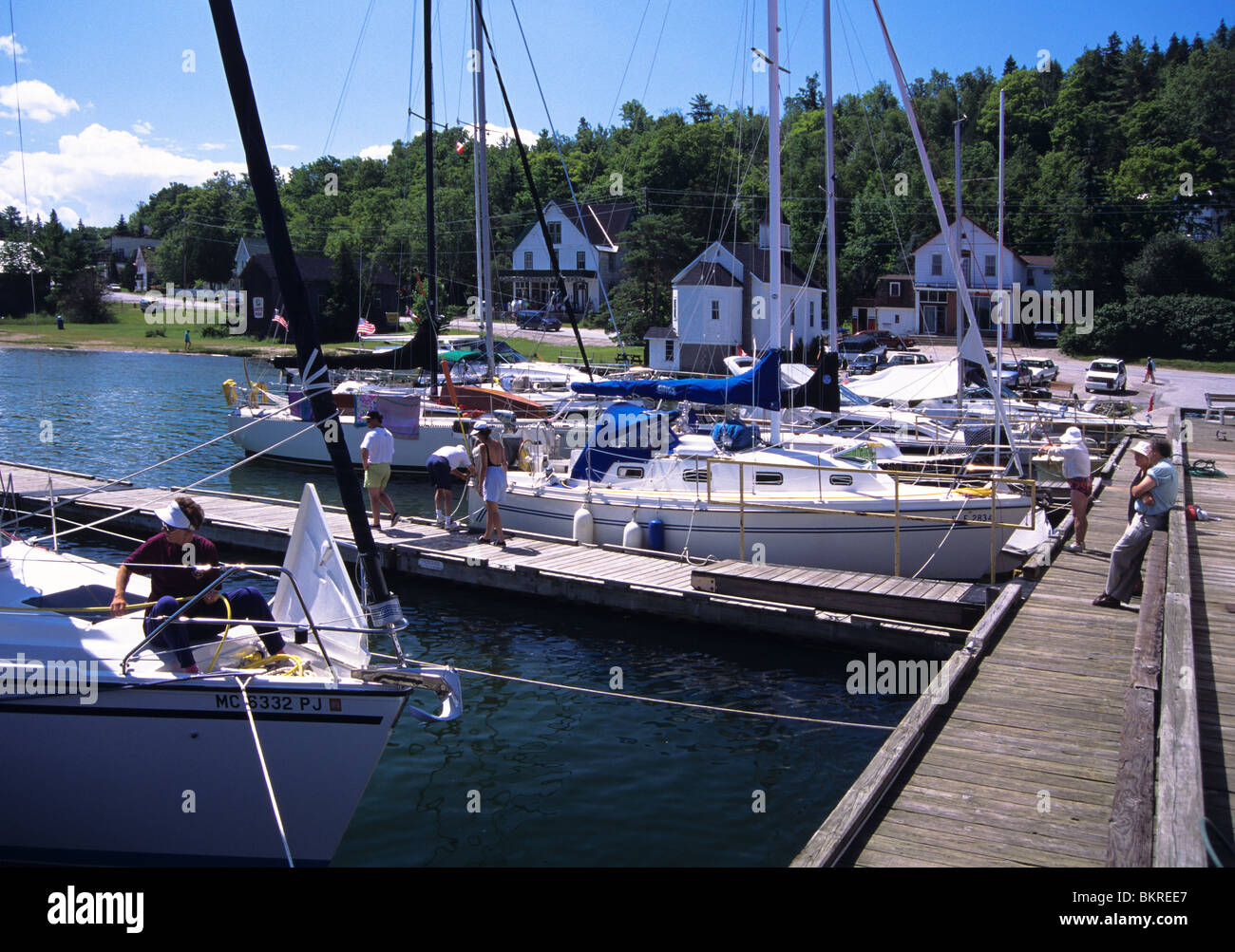 Piccolo porto sull isola Manitoulin, Ontario, Canada Foto Stock