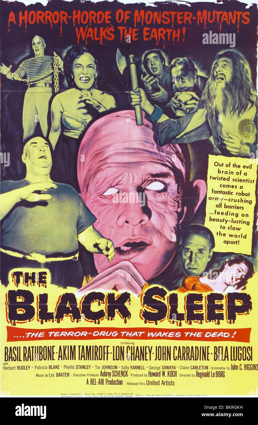 Il sonno nero (1956) POSTER REGINALD LE BORG (DIR) 001 Foto Stock