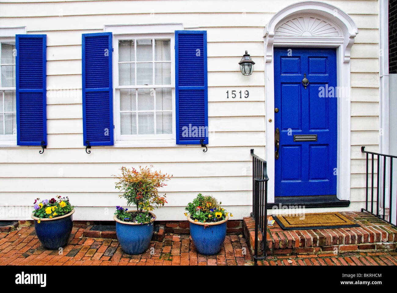 WASHINGTON DC, Stati Uniti d'America - Georgetown tipiche case a schiera a Washington DC Foto Stock