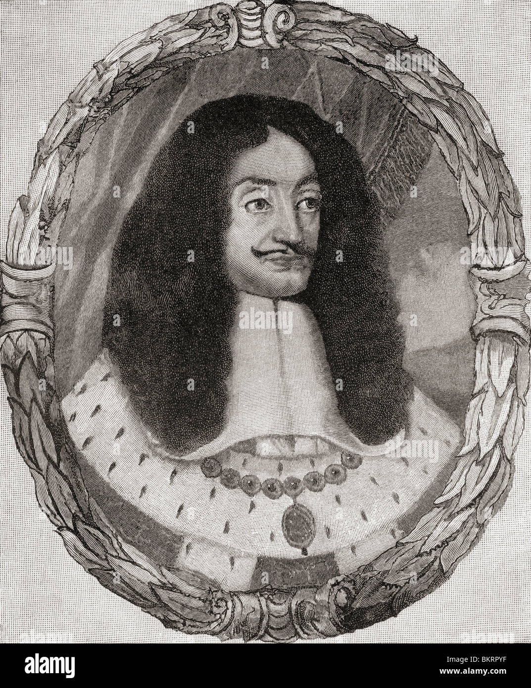 Carlo II, 1630 a 1685. Re d'Inghilterra, in Scozia e in Irlanda. Foto Stock