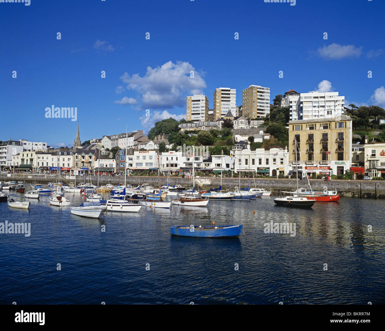 Vista sul porto di Torquay il popolare resort sulla Riviera inglese Foto Stock