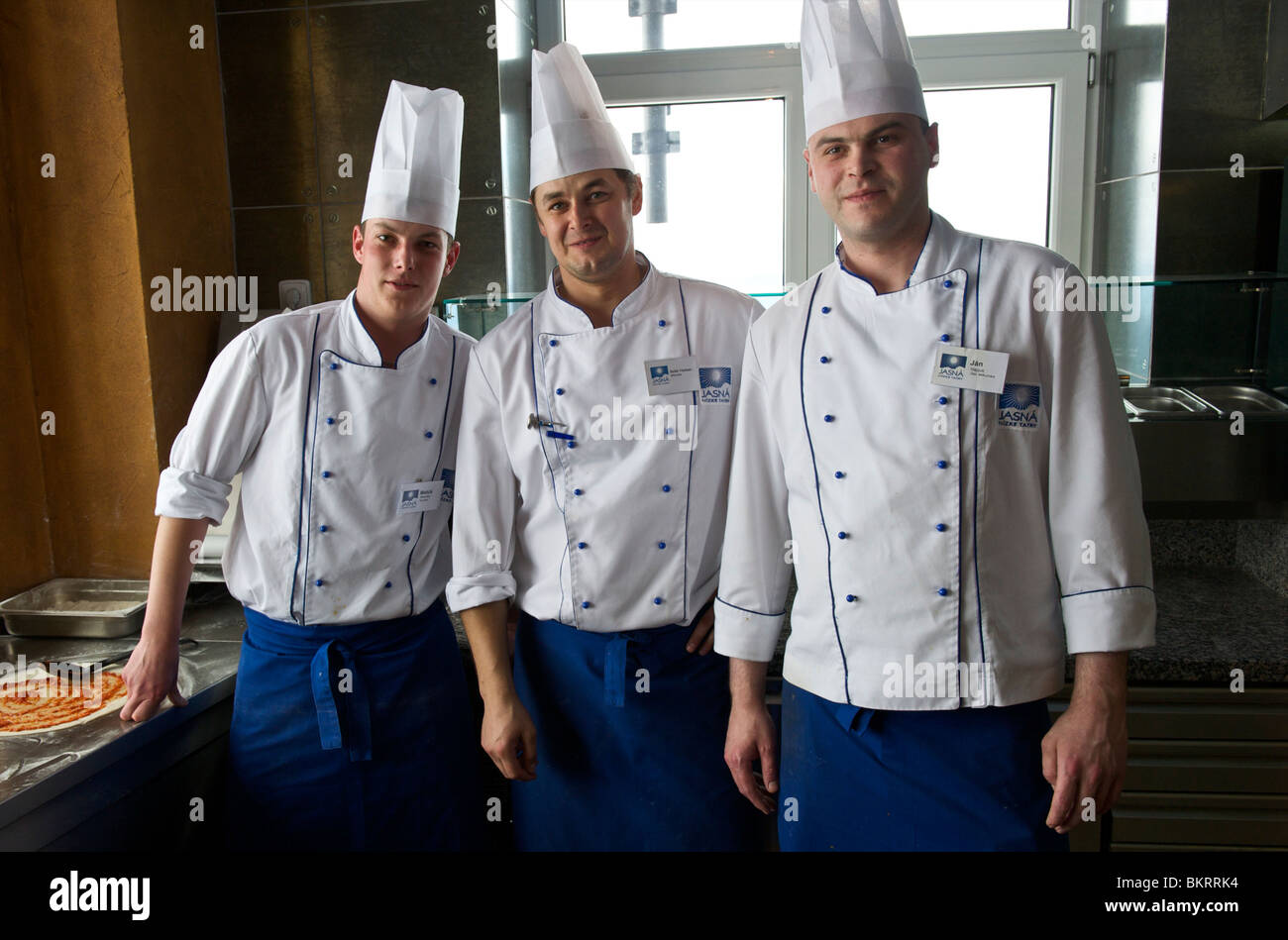 Olanda, gli chef della Pizza Von Roll ristoranti sulle piste di Jasna Foto Stock
