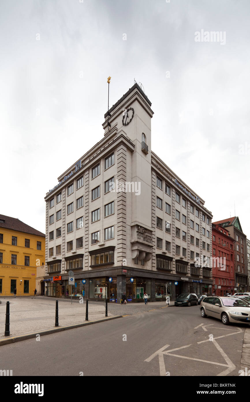 Ex Adriatica insurance company Office Block, 34 Jungmannova Trida, Praga, Repubblica Ceca Foto Stock