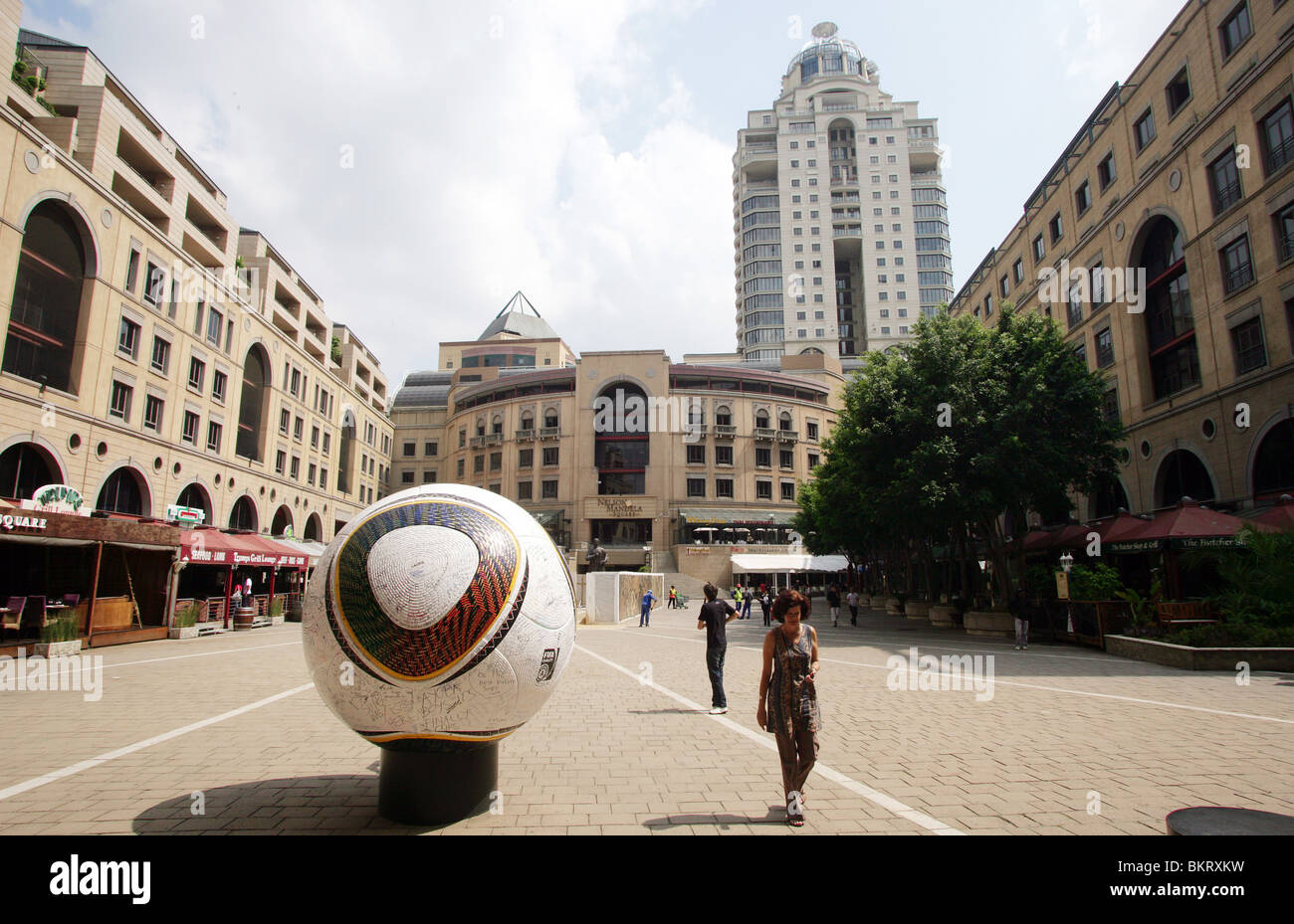 Nelson Mandela Square a Sandton City, dello shopping e del complesso di hotel vicino a Johannesburg Foto Stock