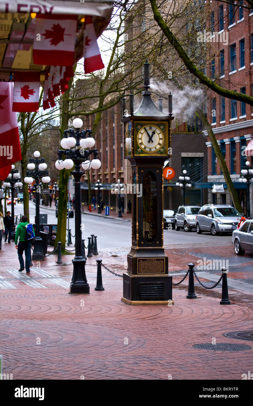 Orologio a vapore Gastown Vanvouver BC Canada Foto Stock
