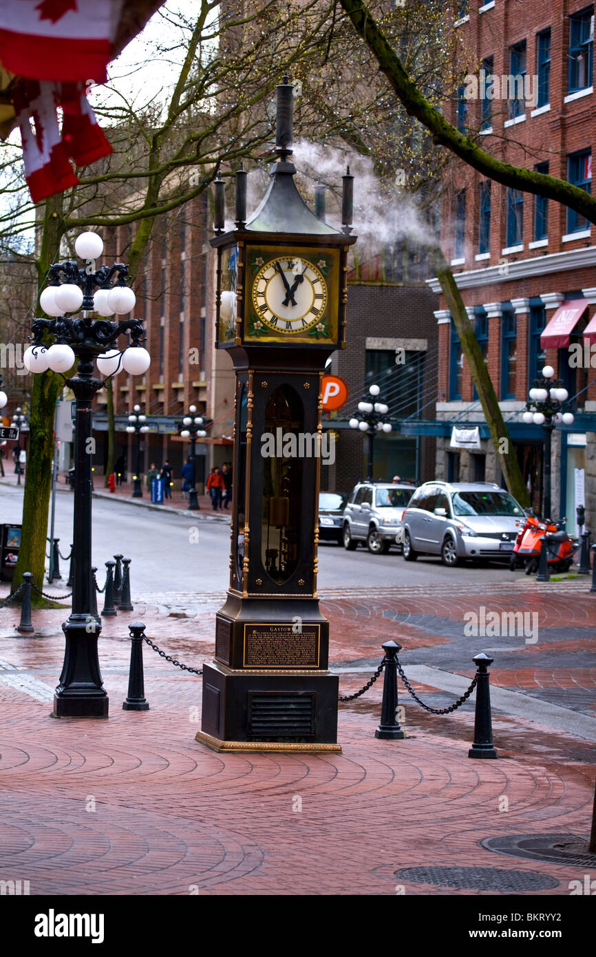 Orologio a vapore Gastown Vanvouver BC Canada Foto Stock