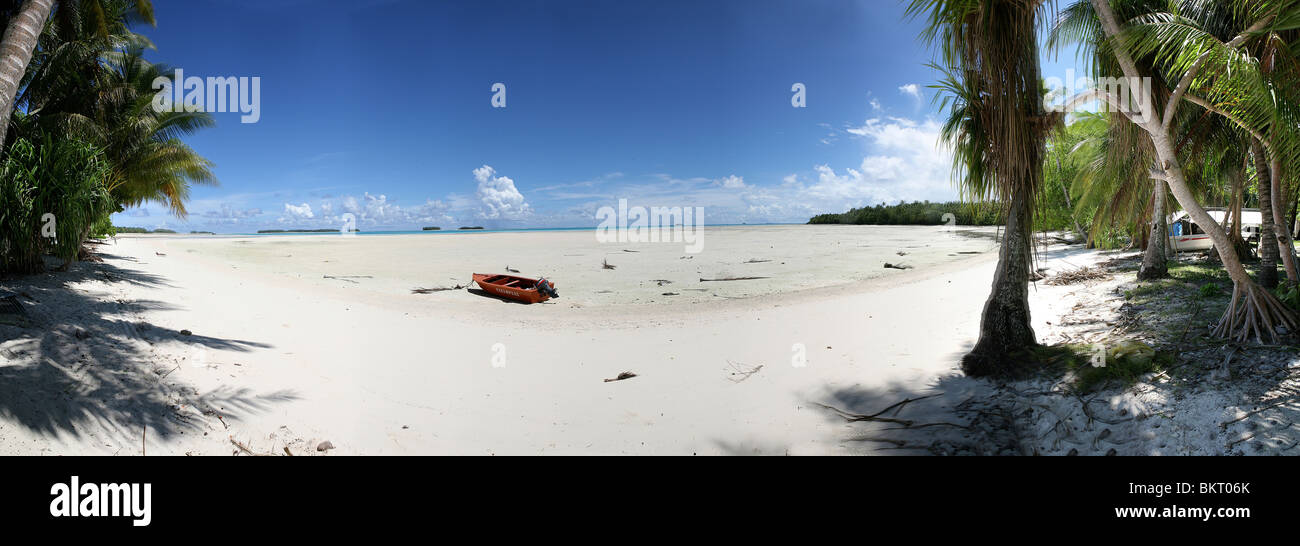 Tuvalu isola dell'Oceano Pacifico che rischia di scomparire nei prossimi 50 anni a causa di innalzamento del livello del mare. Foto Stock