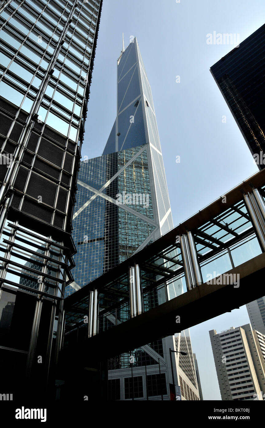 Edifici, tower, isola di Hong Kong, Cina Foto Stock
