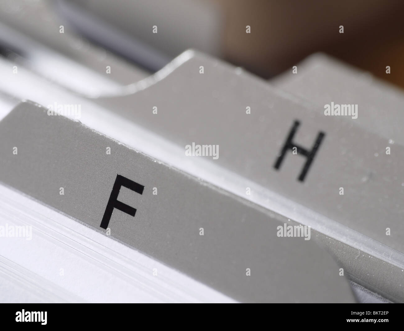 Closeup colpo di nome azienda titolare scheda preferiti Foto Stock