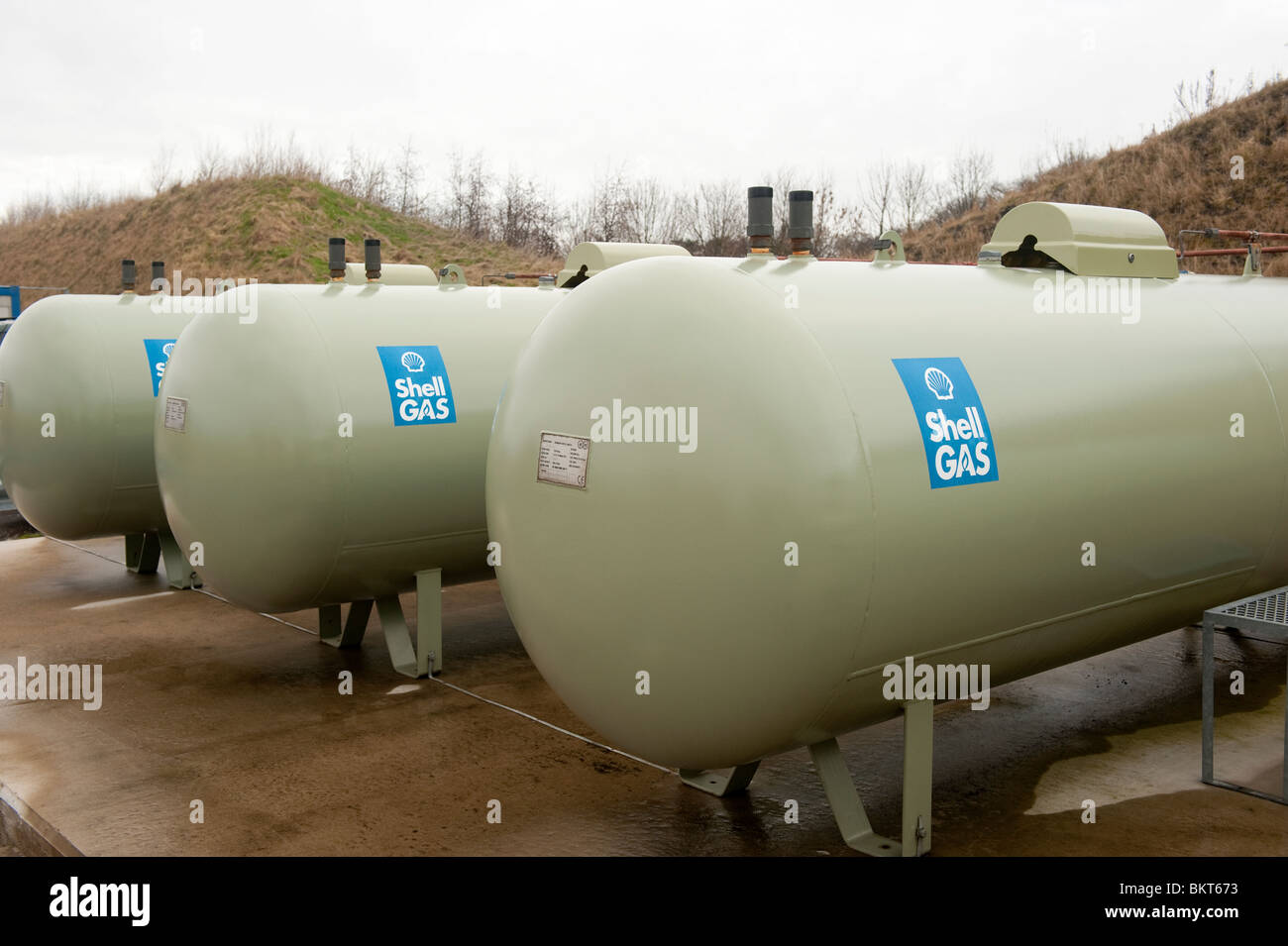 Guscio di Gas di Petrolio Liquefatto dei serbatoi di stoccaggio Foto Stock