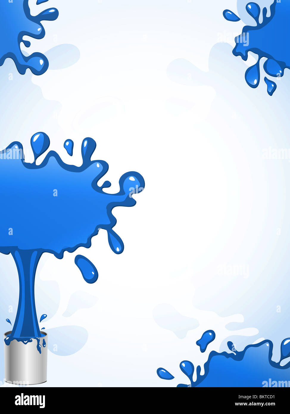 Inchiostro blu Splash sfondo. Foto Stock