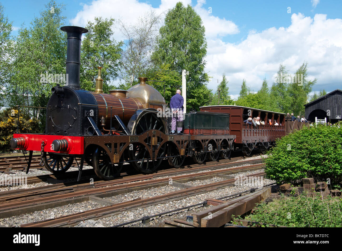 Great Western Railway 175 (GWR175) la celebrazione del 175mo anniversario della fondazione del GWR. Didcot Centro ferroviario nr Oxford. Foto Stock