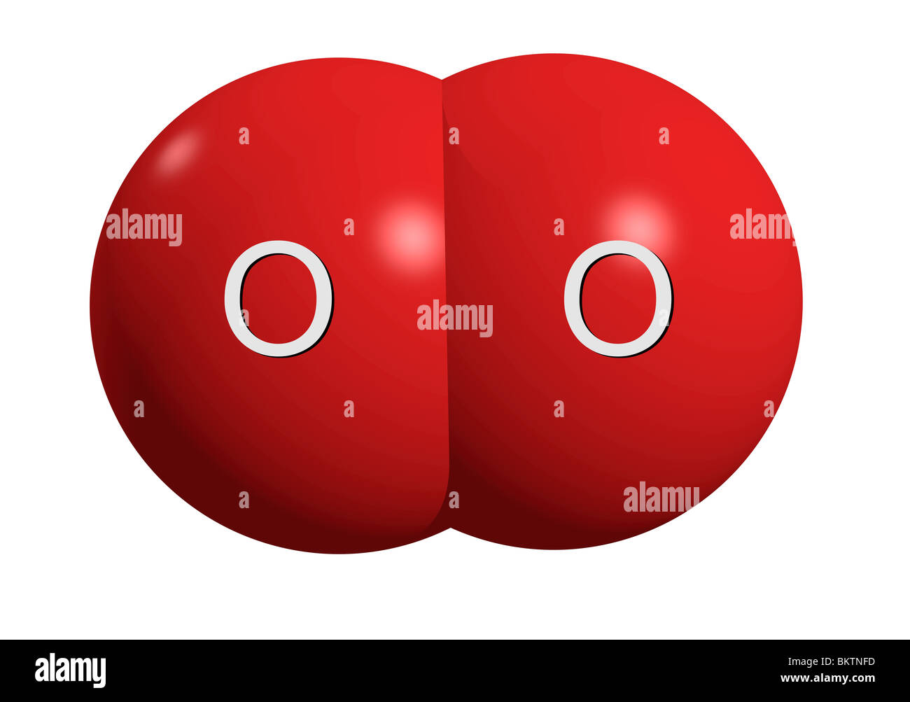 Sauerstoffmolekül O2 / molecola di ossigeno O2 Foto Stock