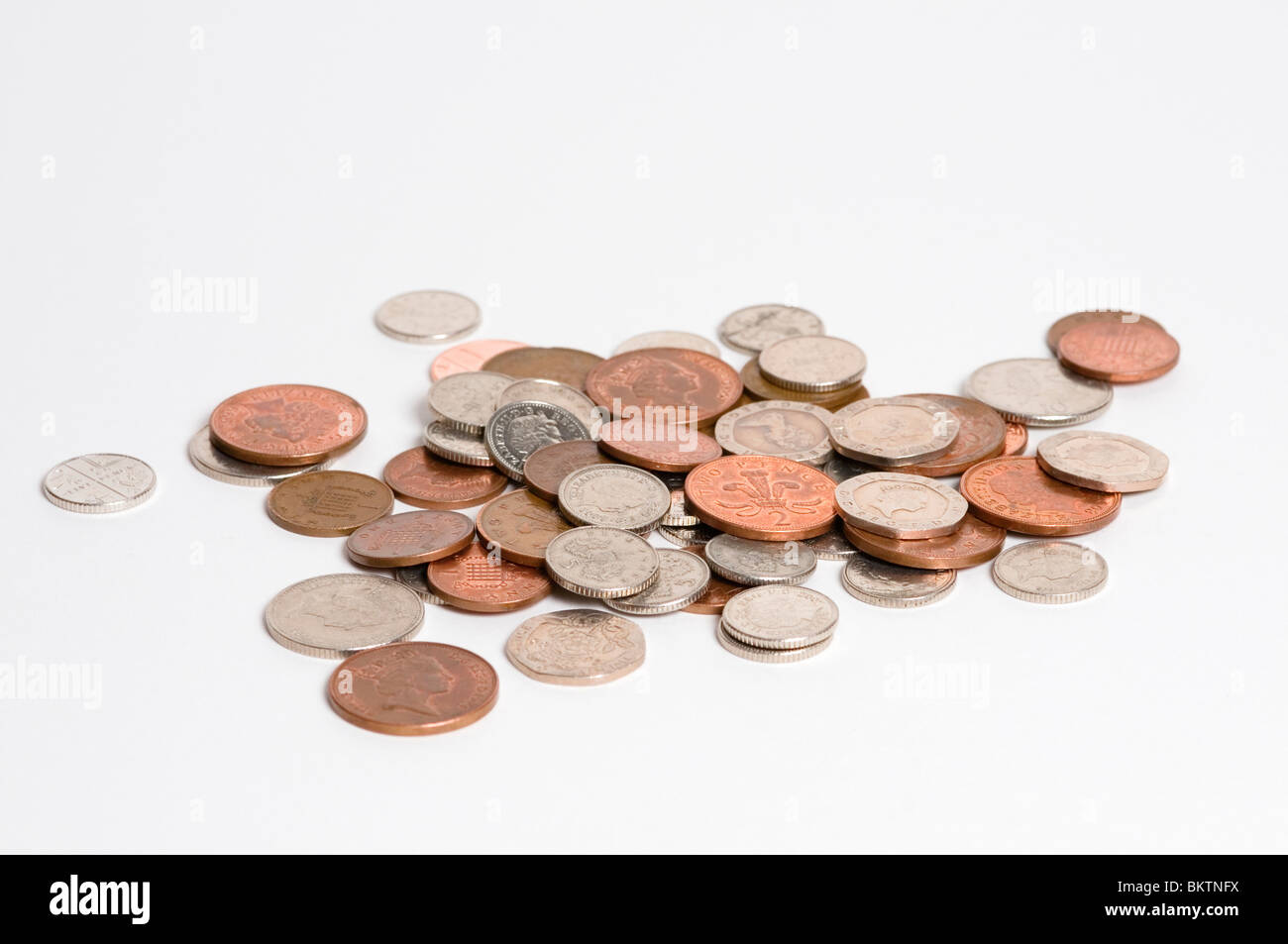 Monete del Regno Unito Foto Stock