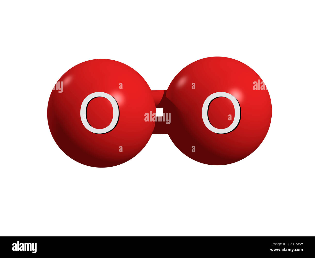 Sauerstoffmolekül O2 / molecola di ossigeno O2 Foto Stock