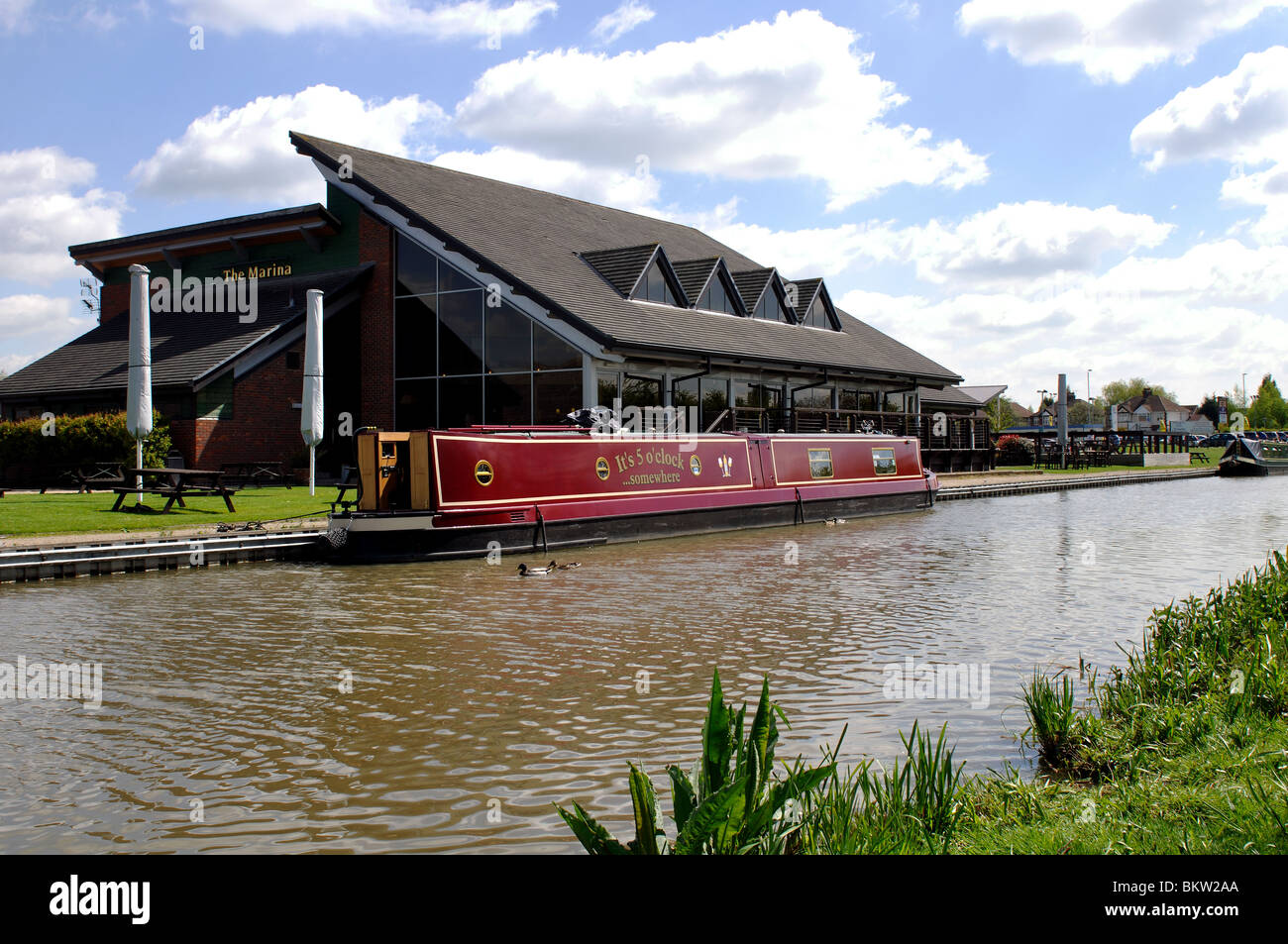 La Marina pub sulla Ashby Canal, Hinckley, Leicestershire, England, Regno Unito Foto Stock