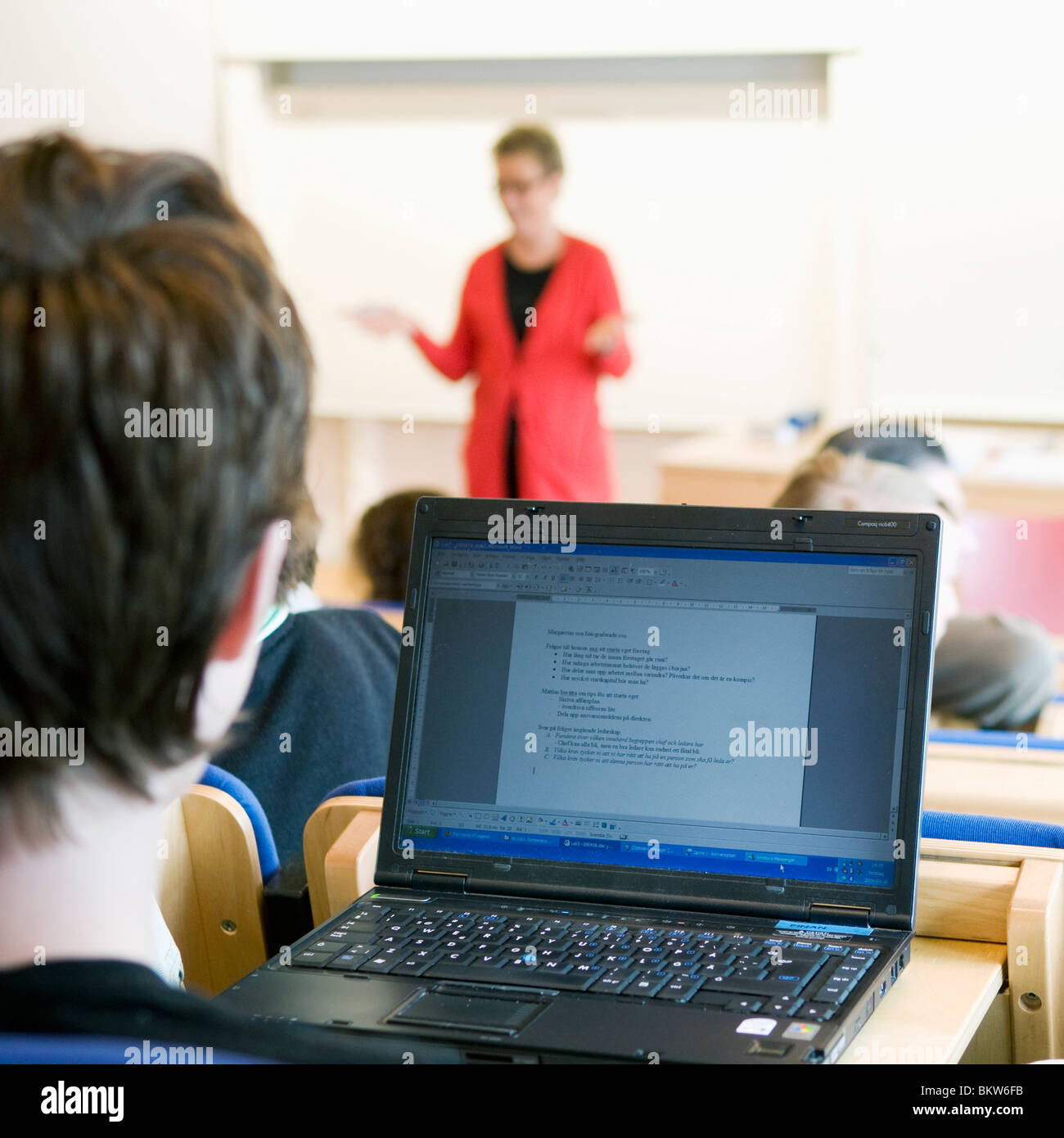 L'istruzione con il computer Foto Stock