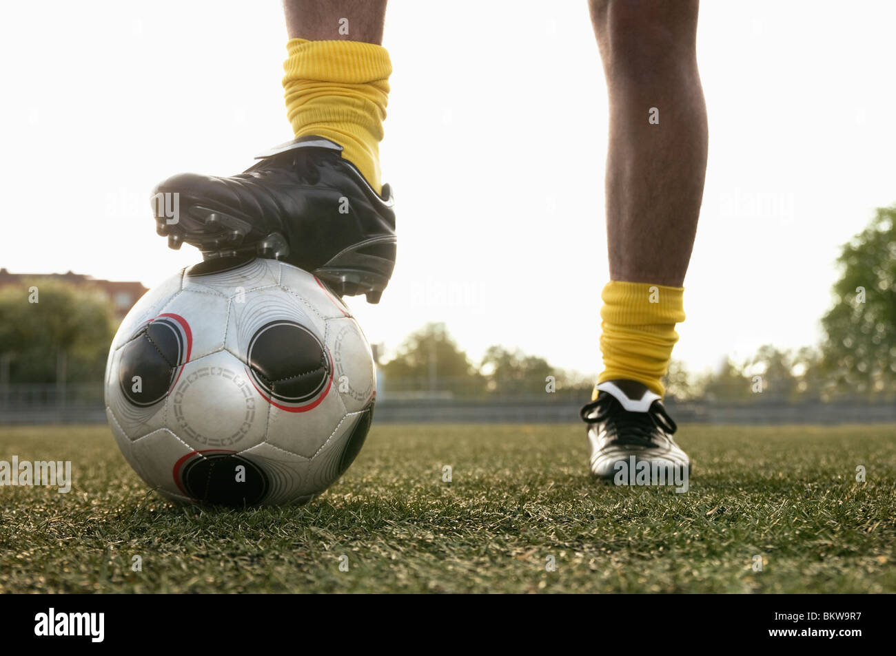 Il calcio e la Calzatura Foto Stock