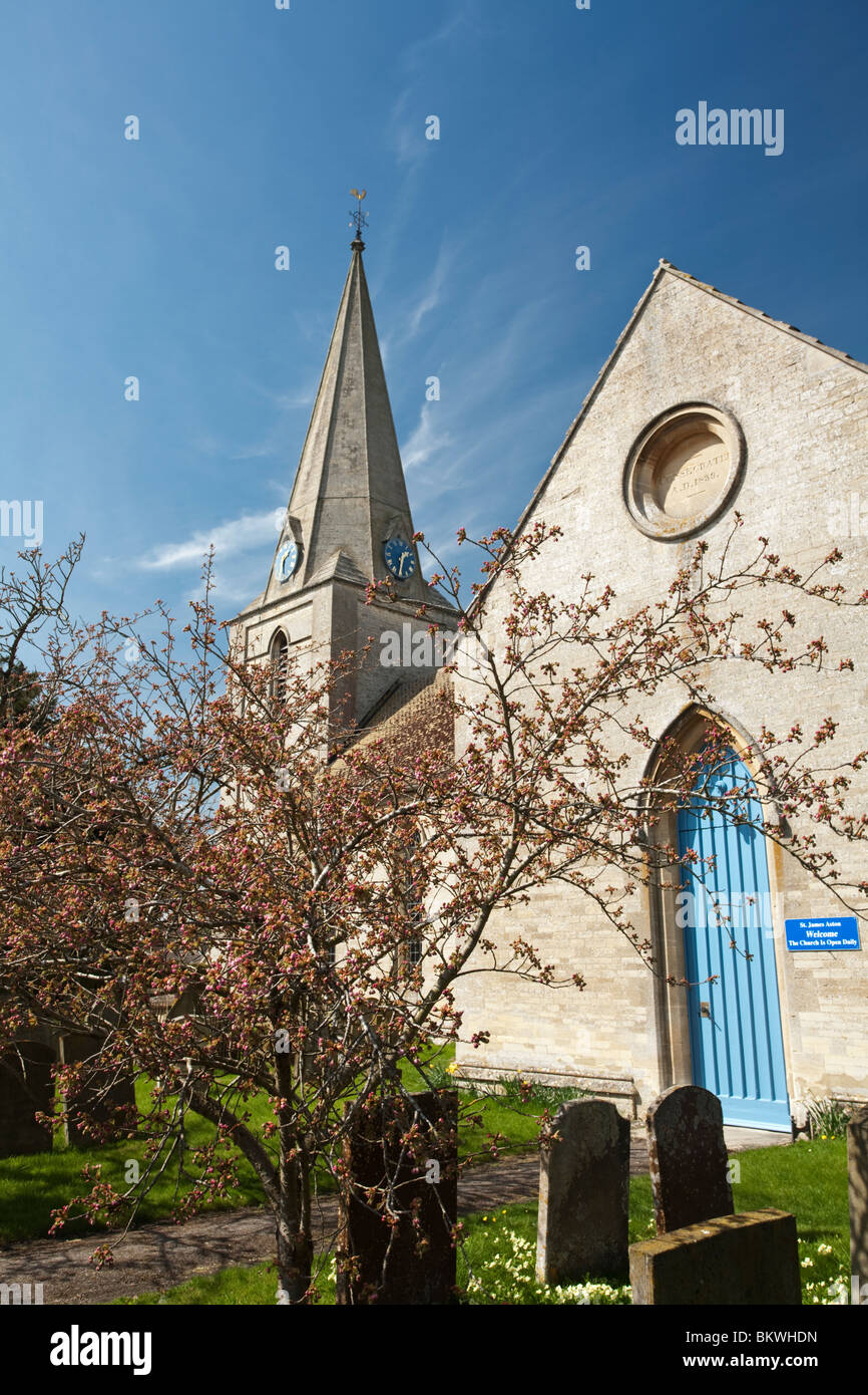 Chiesa parrocchiale di San Giacomo in Aston, Oxfordshire, Regno Unito Foto Stock