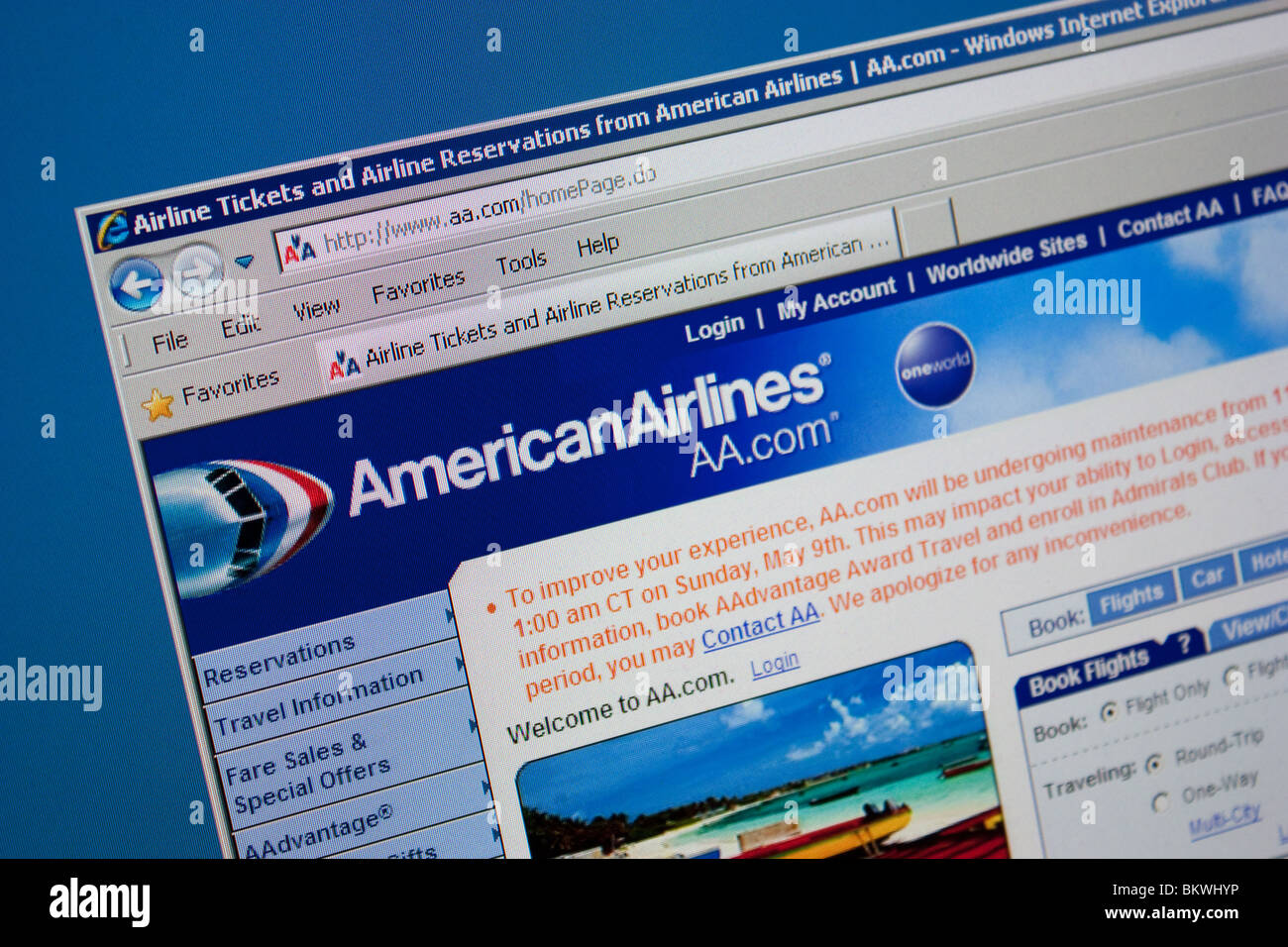 American Airline AA schermata Viaggio marchio logo Foto Stock