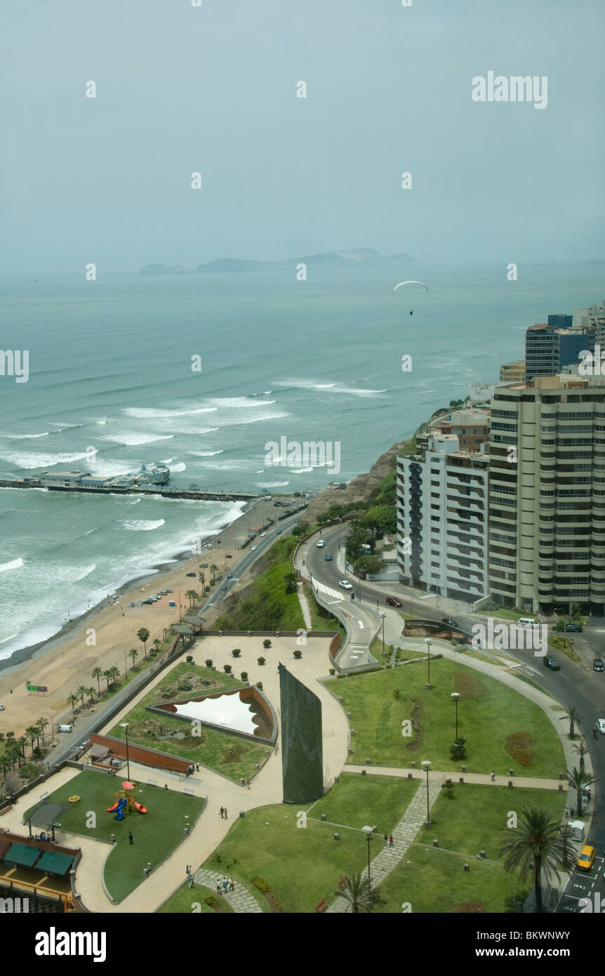 Vista del mare a Lima in Perù Foto Stock