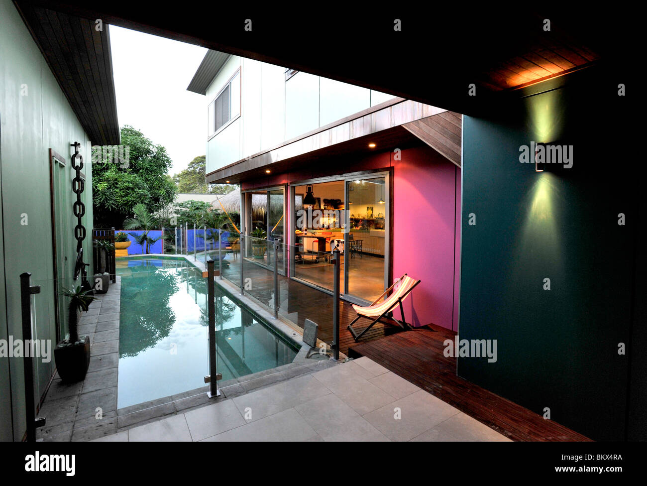 Casa moderna con vernice brillante Foto Stock