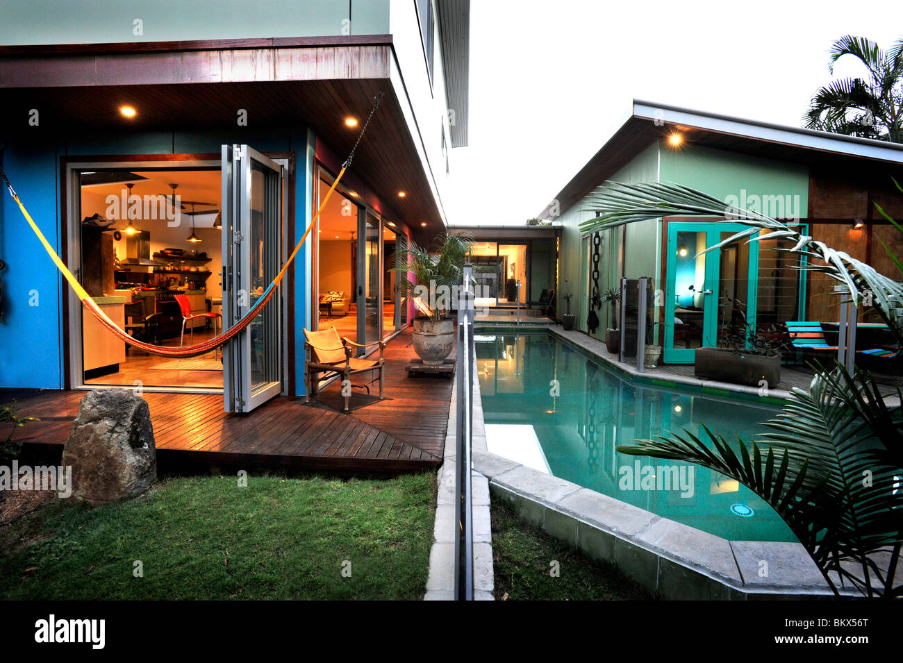 Australiano moderno home in Byron Bay Foto Stock