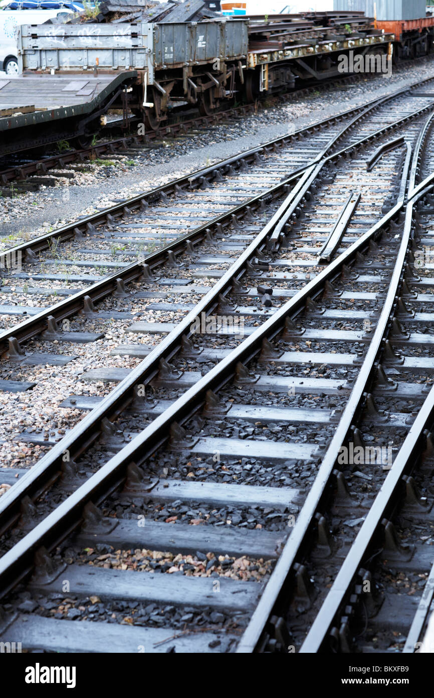 I binari ferroviari, stazione di Dartmouth. Foto Stock