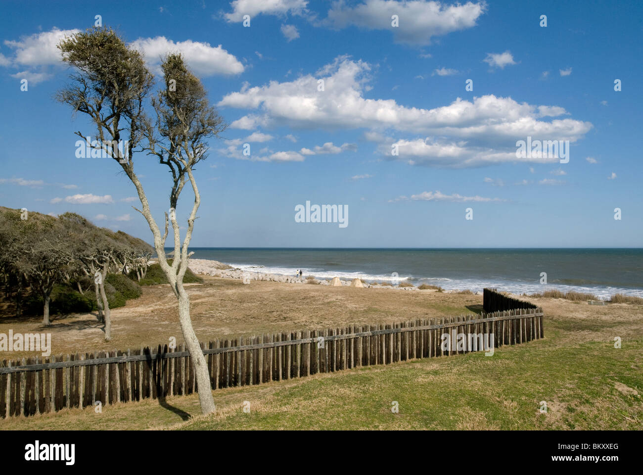 Fort Fisher, Carolina del Nord della guerra civile nel sito storico. Foto Stock