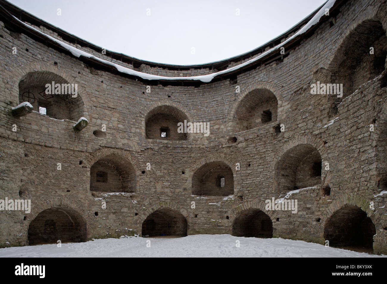La Russia,Pskov,Torre Pokrovskaia,16-17 secolo Foto Stock