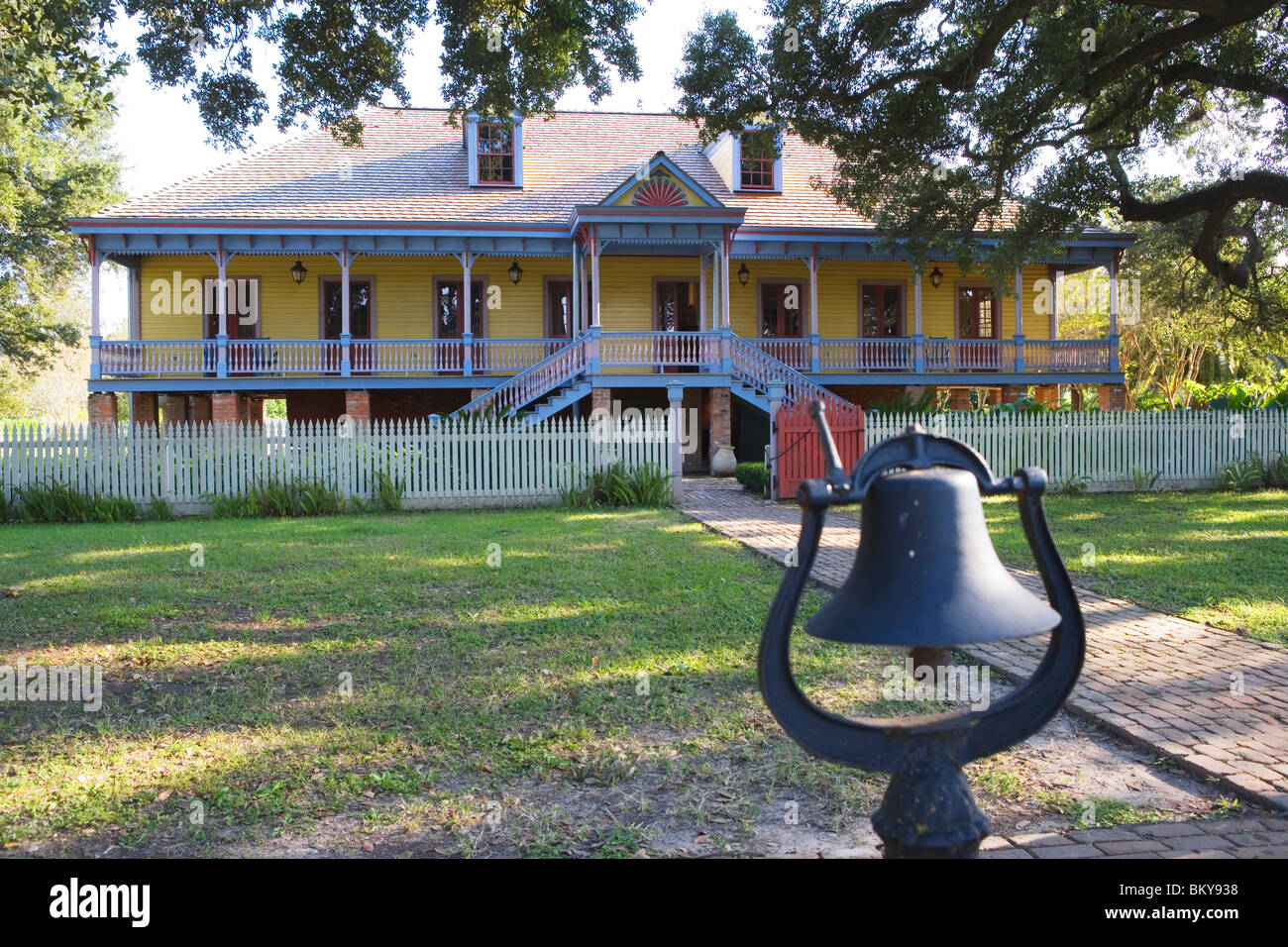 Laura Plantation è un raro esempio di un creolo plantation house, Vacherie, Louisiana, Stati Uniti d'America Foto Stock