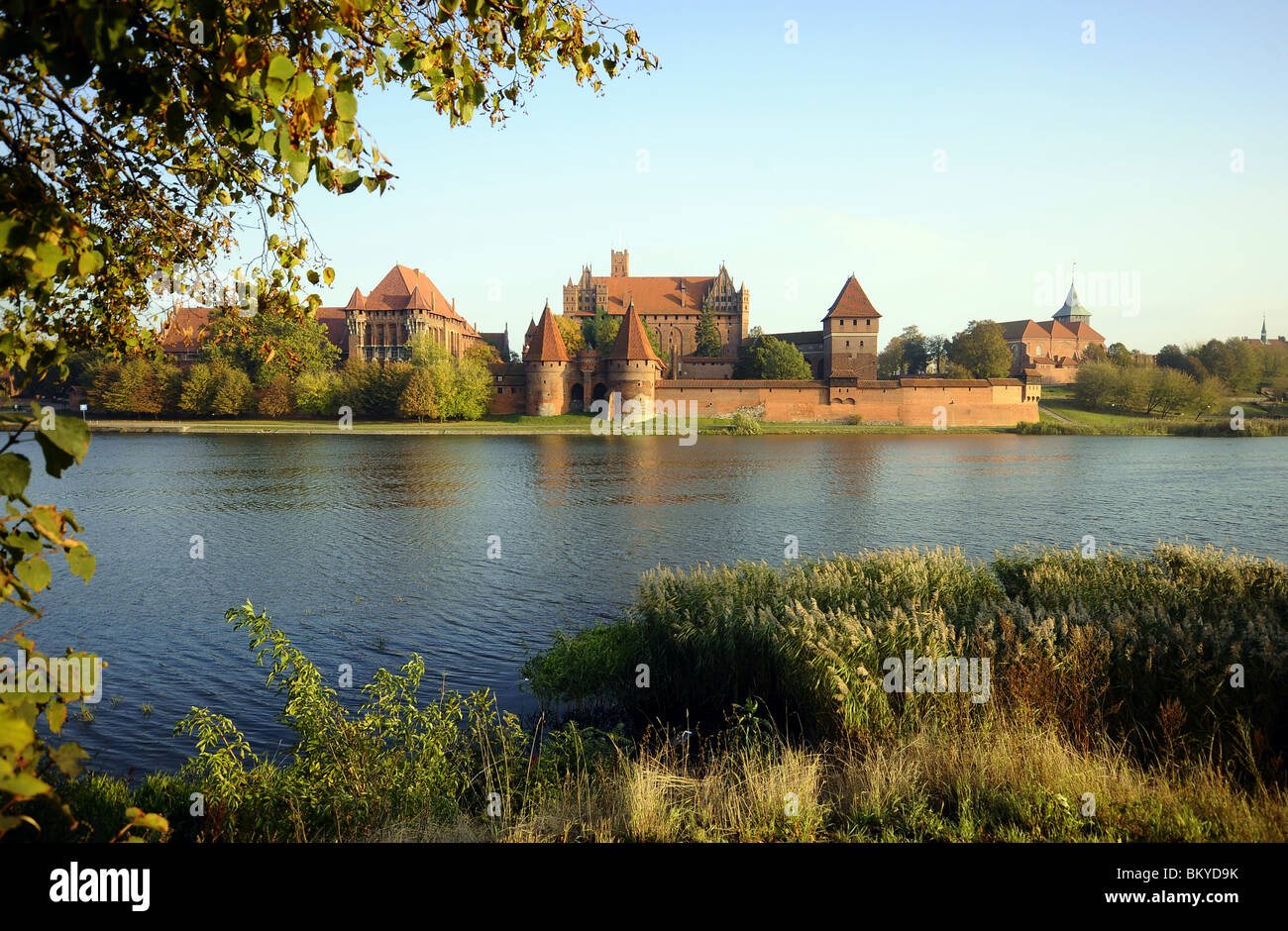 Vista a la città Malbourg, nord-Polonia Polonia, Europa Foto Stock